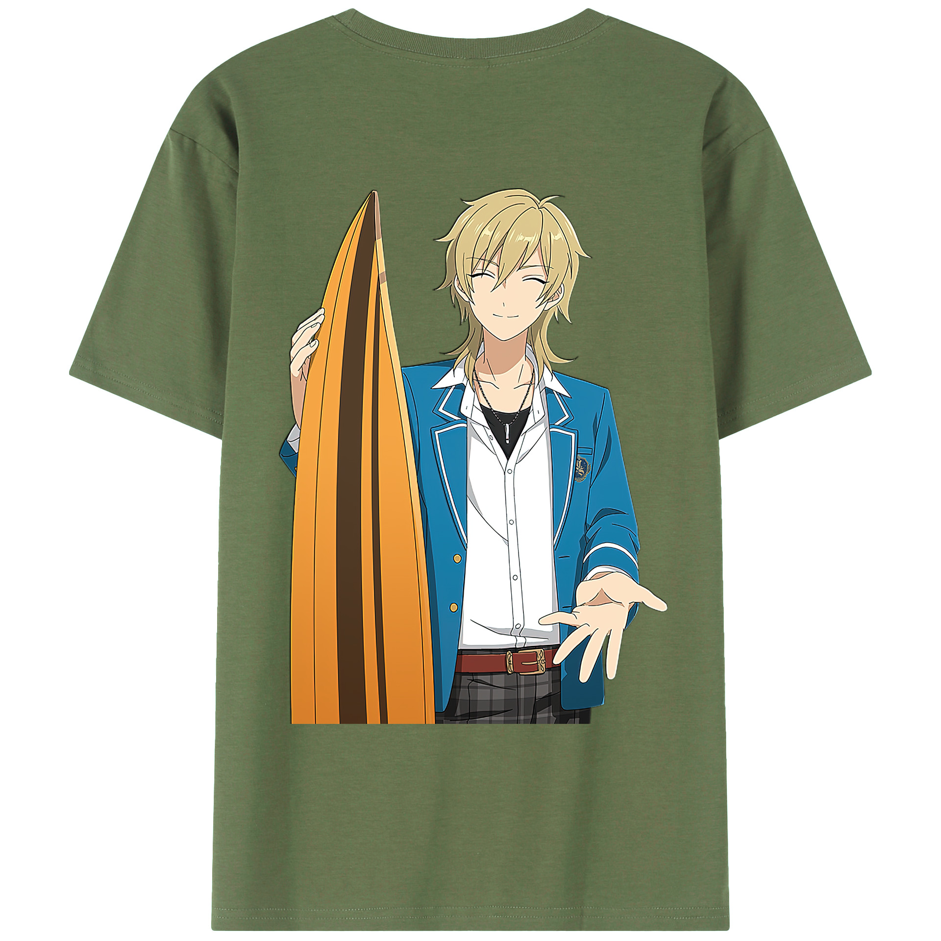（画像用） あんさんぶるスターズ! Ensemble Stars 綿100％ メンズ半袖Tシャツ（バックプリント） 通気性